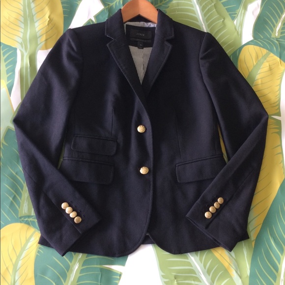 J. Crew Jackets & Blazers - J.Crew Premier Navy Blue Blazer Size 00